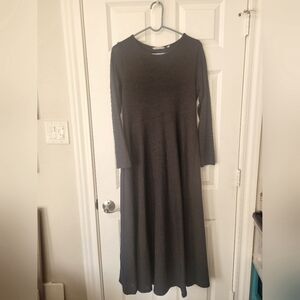 Soft Surroundings black ribbed sweater maxi dress size M